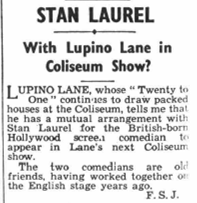 Stan Laurel Lupino Lane The Era March 18 1936